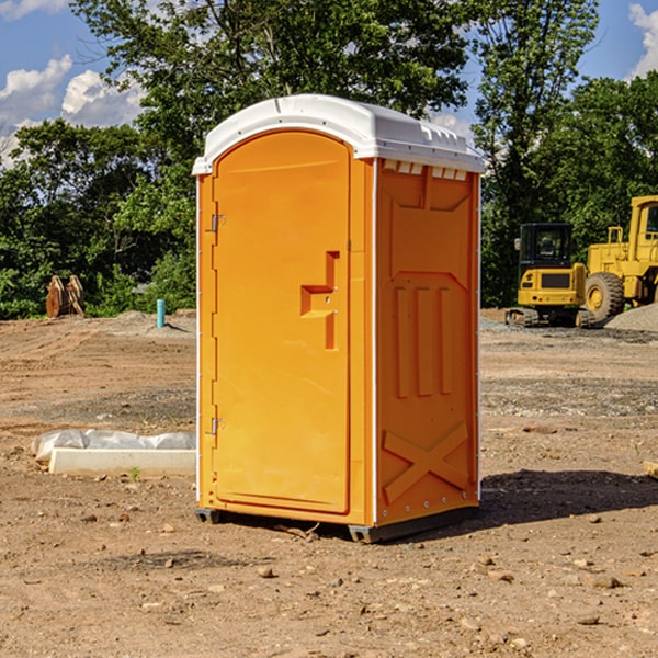 how often are the portable restrooms cleaned and serviced during a rental period in Greeley County